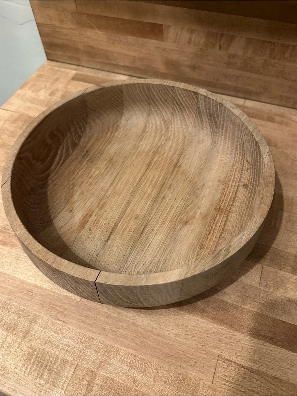 Crate & Barrel Aaron Probyn Rustic Wooden Bowl - Picture 1 of 6